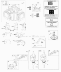 Cylinder Crankshaft Camshaft Air Guides Pistons Rings Connecting Rod Diagram and Parts List for 406777-0001-B1  Briggs and Stratton Engine